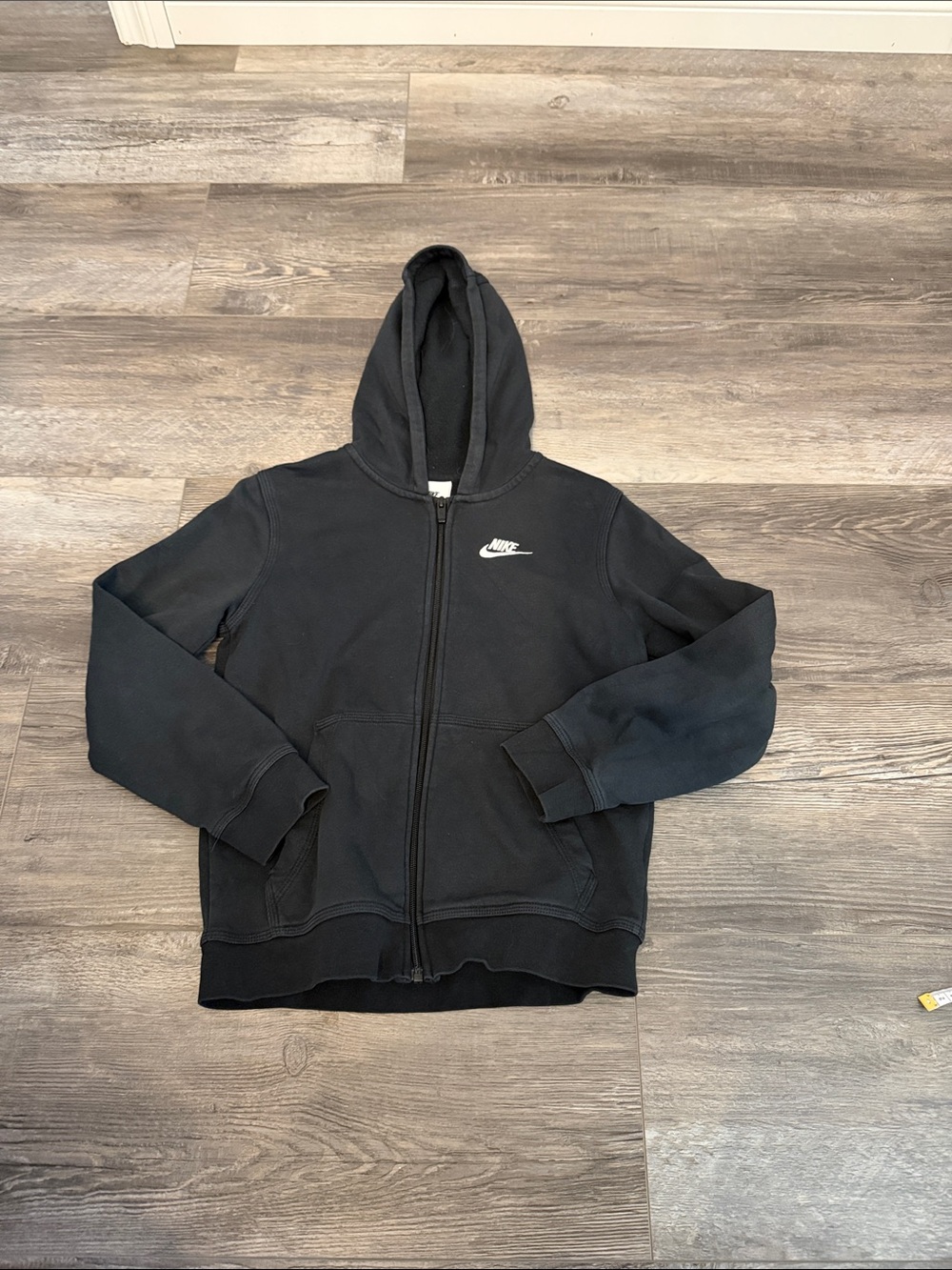 Nike Men's Black Zip-Up Hooded Sweatshirt